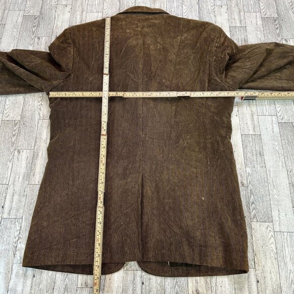 Maestro single Breasted Chevron Blazer Men's Sport Coat Button Closure size 40R - Picture 5 of 8